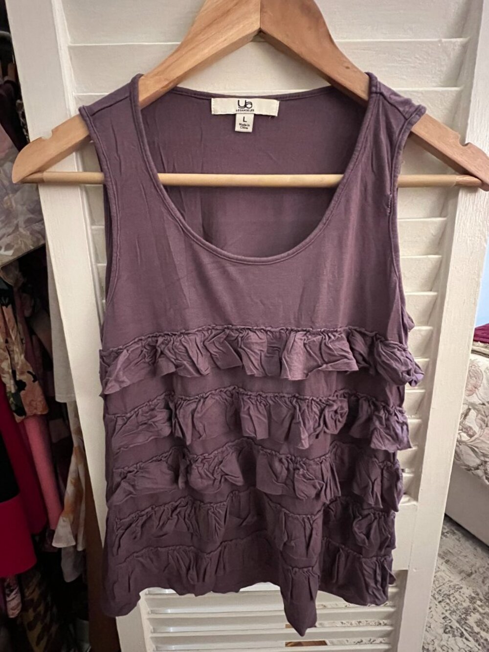 Purple Ruffle Tank